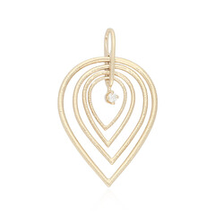9K PK (H) Diamond Gold Pendant