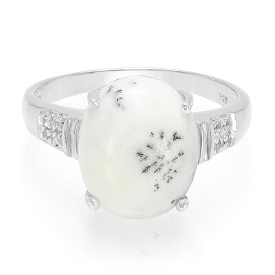 Dendritic Agate Silver Ring