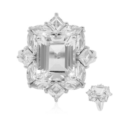 White Topaz Silver Ring