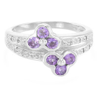 Rose de France Amethyst Silver Ring