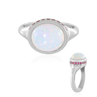 Welo Opal Silver Ring (Adela Silber)