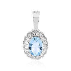 9K Santa Maria Aquamarine Gold Pendant