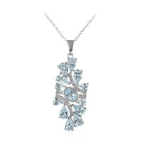 Sky Blue Topaz Silver Necklace