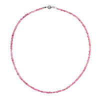 Pink Tourmaline Silver Necklace