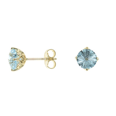 9K Sky Blue Topaz Gold Earrings (dagen)