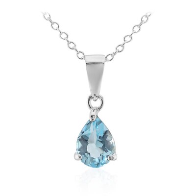 Sky Blue Topaz Silver Necklace