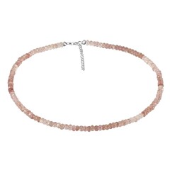 Strawberry Quartz Silver Necklace