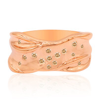 9K SI1 Argyle Rose De France Diamond Gold Ring