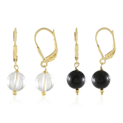 White Quartz Silver Earrings