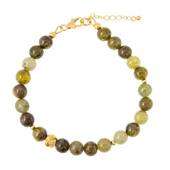 Grossular Garnet Silver Bracelet