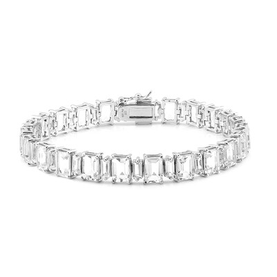 White Topaz Silver Bracelet