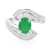 Bahia Emerald Silver Ring