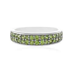 Russian Demantoid Silver Ring