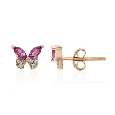 Rhodolite Silver Earrings