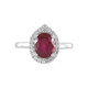 Bemainty Ruby Silver Ring
