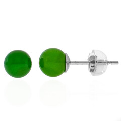 Nephrite Silver Earrings