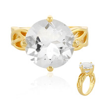 White Quartz Silver Ring