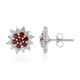 Tanzanian Ruby Silver Earrings (Adela Silber)