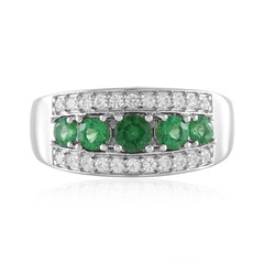 Green apatite Silver Ring