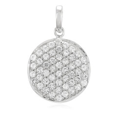 White Topaz Silver Pendant