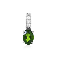 Russian Diopside Silver Pendant