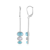 Larimar Silver Earrings (KM by Juwelo)