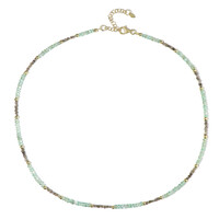 Champagne Diamond Silver Necklace (Riya)