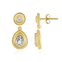 White Topaz Silver Earrings