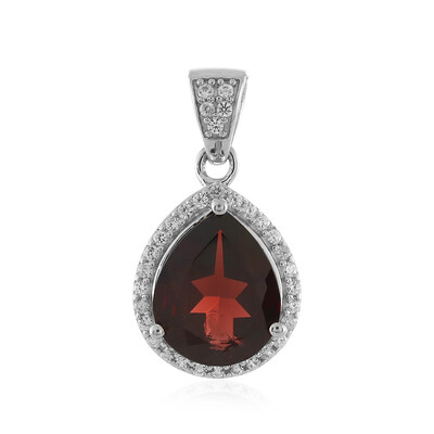 Mozambique Garnet Silver Pendant