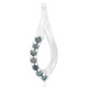 Fancy Diamond Silver Pendant