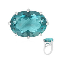 Belgian Teal Fluorite Silver Ring