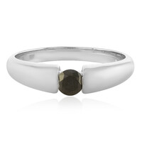 Black Diamond Silver Ring