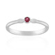 Red Beryl Silver Ring