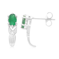 Bahia Emerald Silver Earrings