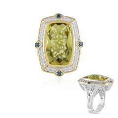 Ouro Verde Quartz Silver Ring (Dallas Prince Designs)