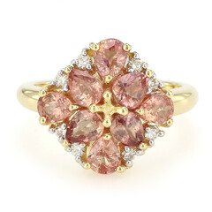 18K Unheated Padparadscha Sapphire Gold Ring (AMAYANI)