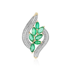 14K Zambian Emerald Gold Pendant (SUHANA)