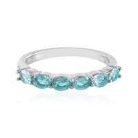 Blue Apatite Silver Ring
