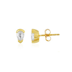 White Topaz Silver Earrings