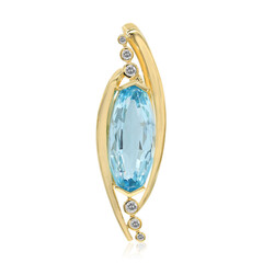 9K Sky Blue Topaz Gold Pendant (Adela Gold)