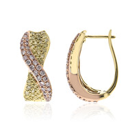 14K I1 Pink Diamond Gold Earrings (CIRARI)