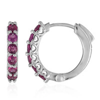 Rhodolite Silver Earrings