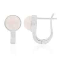 Rose Quartz Silver Earrings