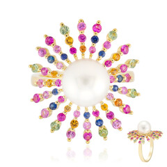 9K White South Sea Pearl Gold Ring (Michelle Albala)