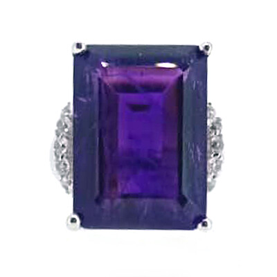Zambian Amethyst Silver Ring