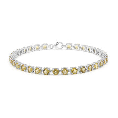 Honey Quartz Silver Bracelet