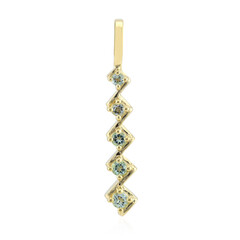 9K Nigerian Mint Green Beryl Gold Pendant