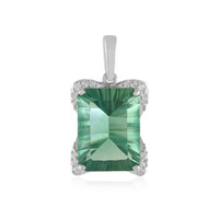 Green Fluorite Silver Pendant