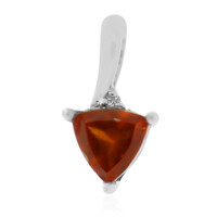 Hessonite Garnet Silver Pendant