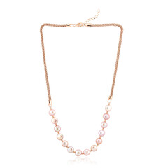 Purple Freshwater Pearl Silver Necklace (TPC)
